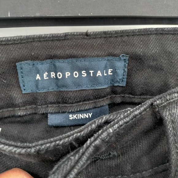 AEROSPOSTALE Women's Denim Skinny Cropped Jeans Black Size 30 - Picture 10 of 11